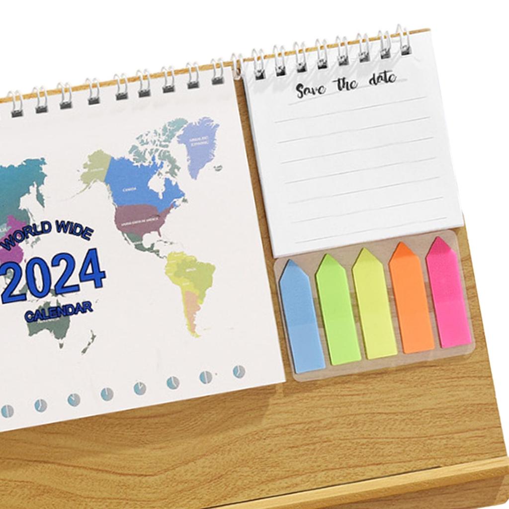 Desktop Calendar 2024 Personal Daily Planner Calendar Standing Flip Calendar