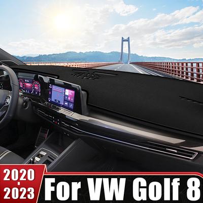 Volkswagen VW Golf 8 MK8 2020 2021 2022 2025 İçin Araba Gösterge Paneli Örtüsü Matı Gösterge Halıları Anti-UV Kaymaz Ped Aksesuarları