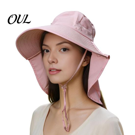Full Coverage Sun Protection Hat Women with Neck Flap, Wide Brim Packable for Beach Hat, UV Travel Hiking Commuting Foldable
