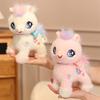 Kawaii Pink White Unicorn Plush Toy Cute Stuffed Animal Soft Cartoon Wing Rainbow Flying Horse Sleeping Doll Christmas Gift