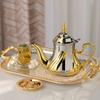 Gold and Silver Dallah Coffee Pot Sturdy Arabic Portable Easy