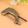 Antique Fish Shaped Bronze Metal Lock Old Chinese Padlock For Drawer Jewelry Box
