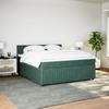 VidaXL Sommier à lattes de lit et matelas Vert foncé 180x200cm Velours 3287815