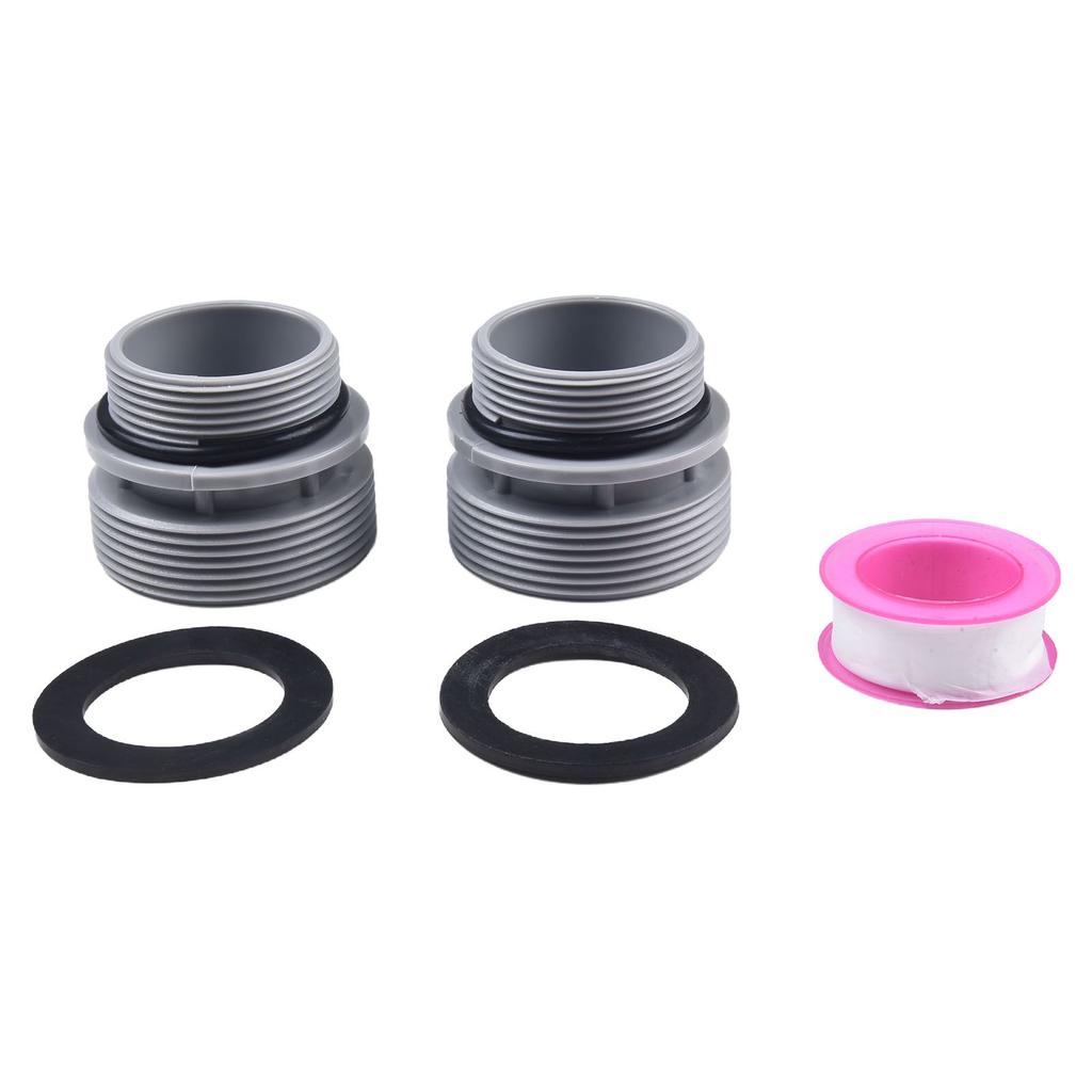 1 1/2 Inch NPT To 40mm Conversion Adapter Kit for Above Ground Pool Filter Connections with Sealing Accessories
