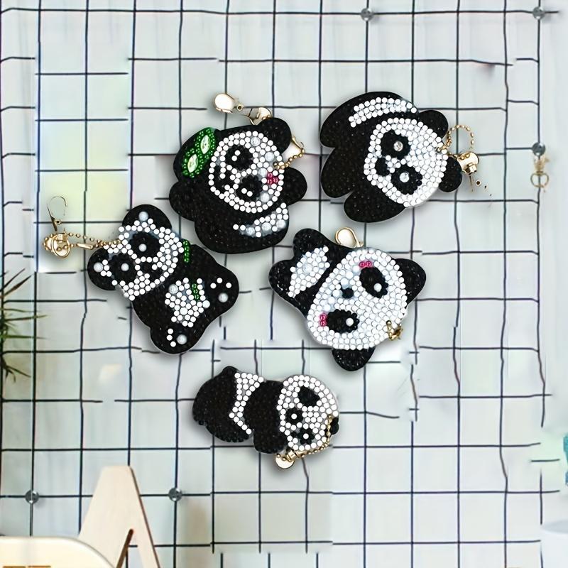 1set,panda Pattern Diamond Painting,keychain,bookmark,DIY Diamond Dotting