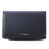 Paul Smith Highlight Stitch SS24 Leather Business Card Case 813006 P853 No (Gift Wrapped) (Navy, Personalization)
