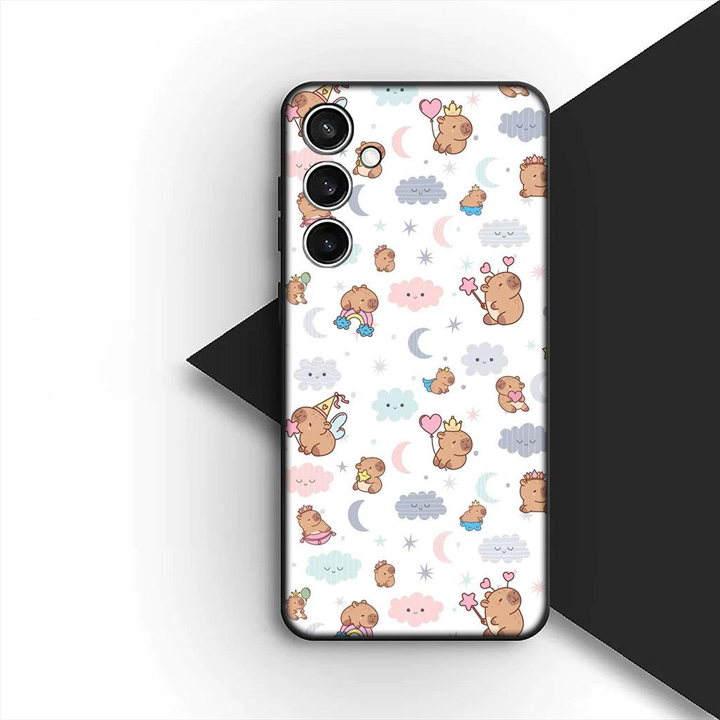 

Cover for Samsung Galaxy S24 S25 S23 FE Ultra Plus S7 Edge S25+ S23+ A56 5G Casing Phone Case Anime Wallpaper Capybaras Cartoon Galaxy S7 edge