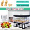 220V 5Trays Food Dryer Dehydrator Household Food Dehydrator with Digital Timer And Temperature Control for Fruit Vegetable Meat Beef
