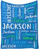20 Colors Customized Children Adults Name Flannel Blanket Custom Personalized Day Gifts Blanket Cover Fleece Picnic Travel