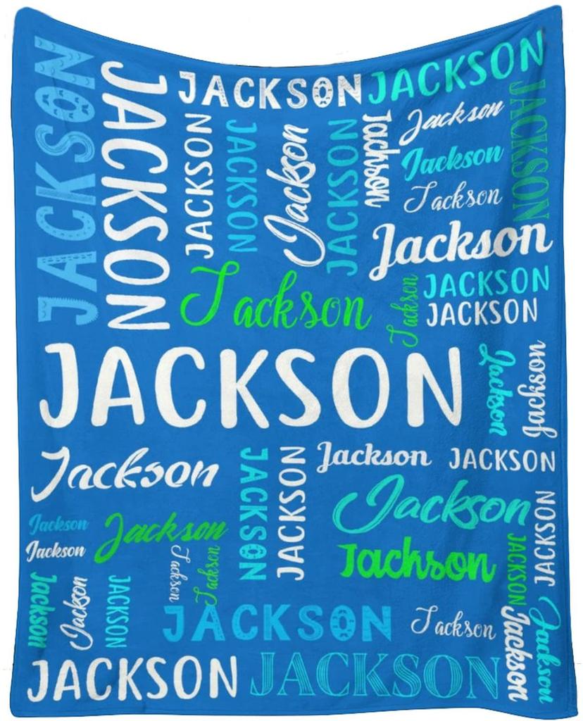 20 Colors Customized Children Adults Name Flannel Blanket Custom Personalized Day Gifts Blanket Cover Fleece Picnic Travel