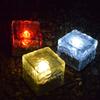 1PC Outdoor Waterproof Solar LED Glass Lawn Light for Courtyard Decoration