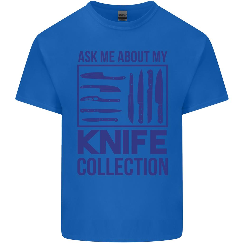 Ask About My Knife Collection Funny Chef Unisexs Light Cotton Tshirt