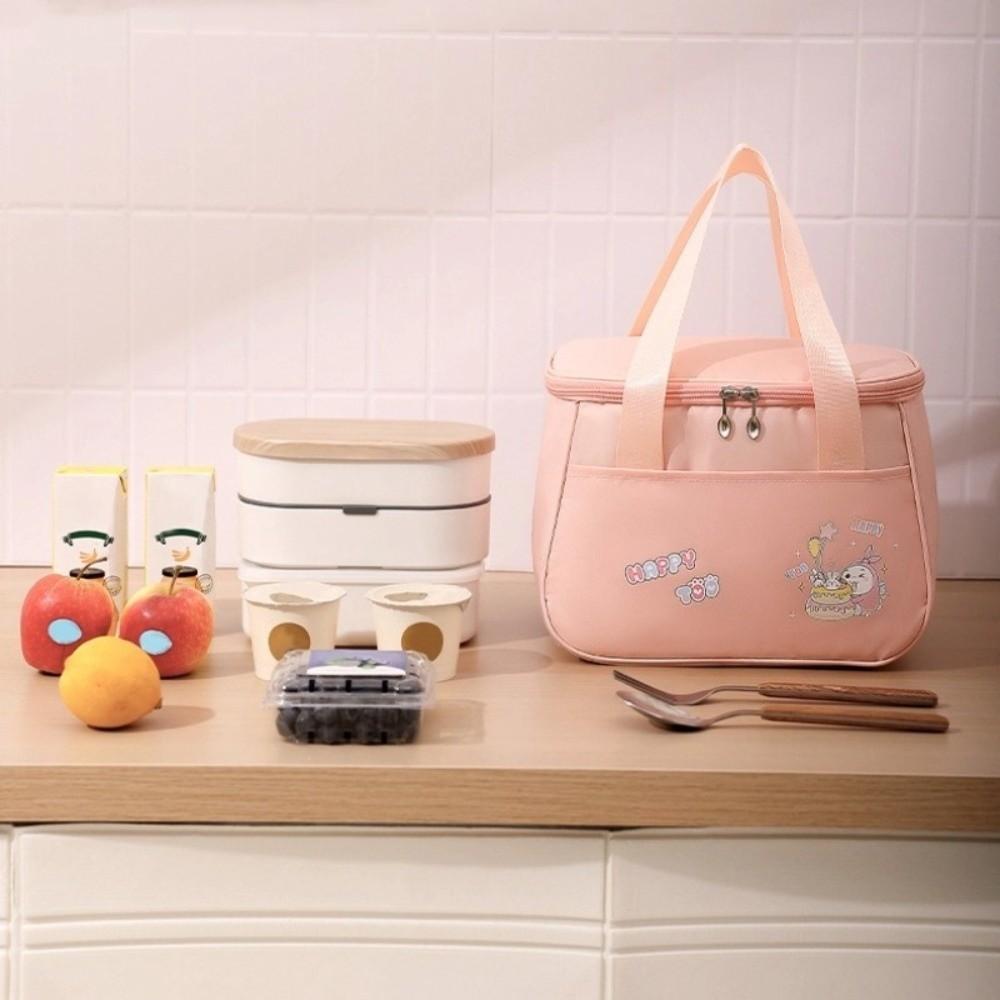 Waterproof Insulated Thermal Bag Cute Picnic Handbag Fashion Cartoon Lunch Bag Men Women