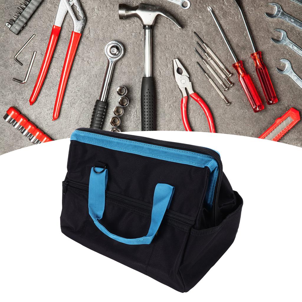 Hand Tool Bag Wide Mouth   Storage Packet with Shoulder Strap for Electrician Carpenters