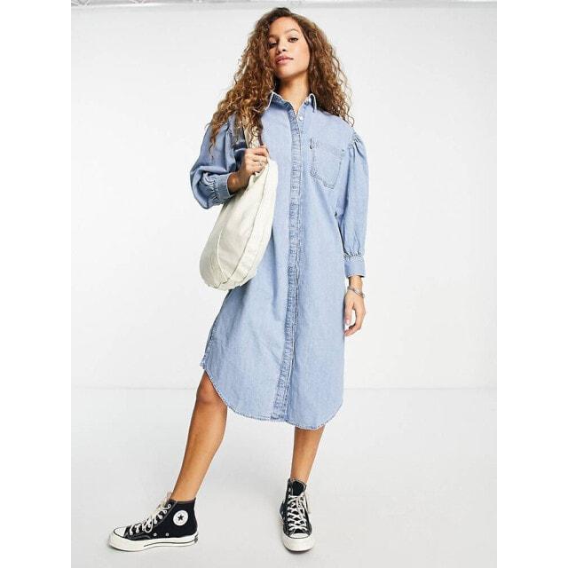 

Голубое платье-рубашка Levi s osteria