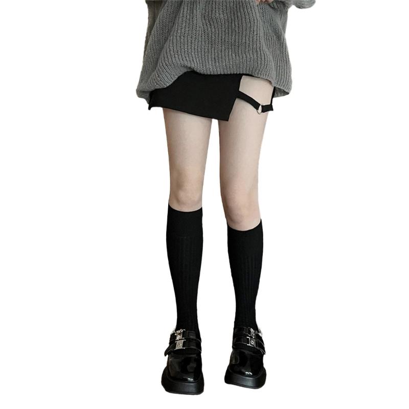 

Simple Solid Color Knee High Socks Cotton Calf Socks JK Students Girls Stockings Preppy Style Knee Highs for Women Girls 1