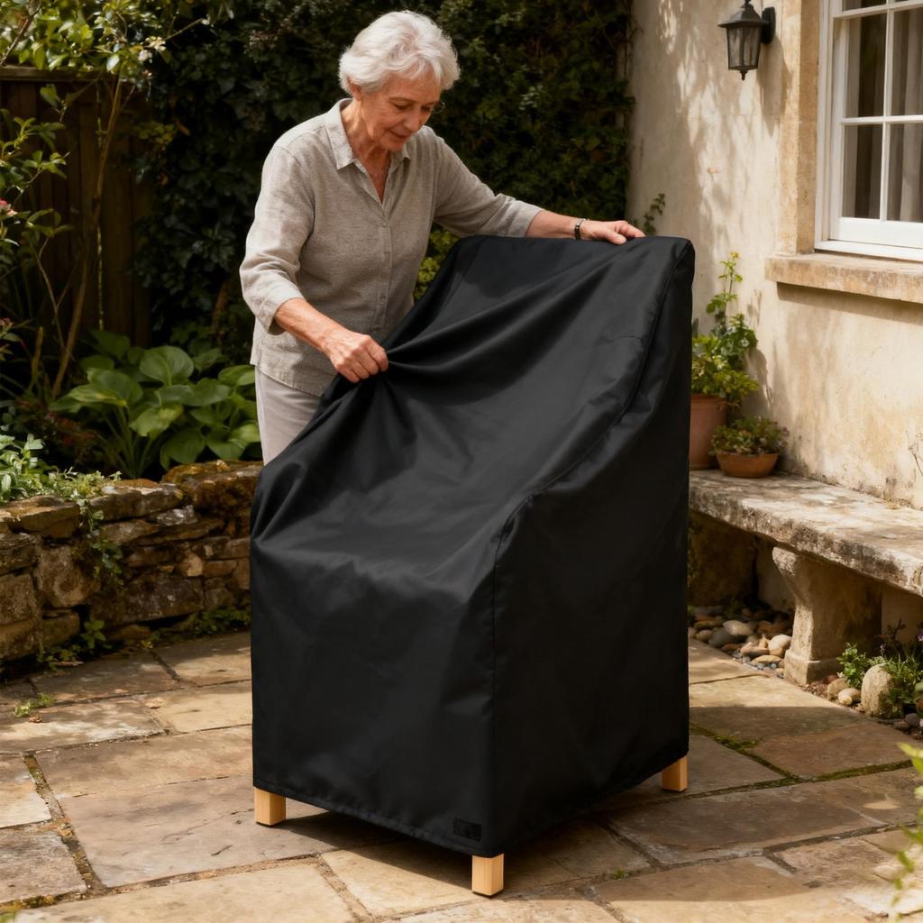 Outdoor Patio Chair Covers UV Resistant Waterproof Heavy Duty Furniture Protection Deck Porch Chair Cover for Balcony Lawn