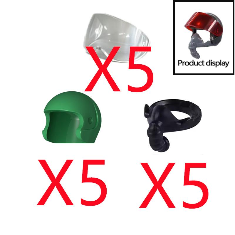 MOC Building Blocks Character Accessories Explosion-Proof Helmets Hats Gas Mask Knife Stands Mechanical Dog Drones DIY Toy Gift