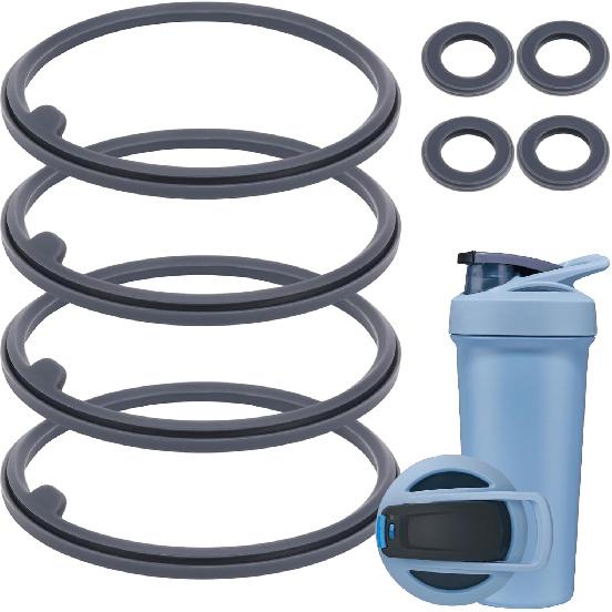 8PCS Shaker Bottle Gaskets Seal Parts Replacement for BlenderBottle Strada Shaker Cup Stainless Steel Water Bottle, Silicone Sealing Ring Leak-Proof