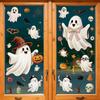 1/2/4/6/8 Blatt Halloween-Dekorationen Kreative Kürbis Geist Glasaufkleber Frohen Halloween-Tag Dekor