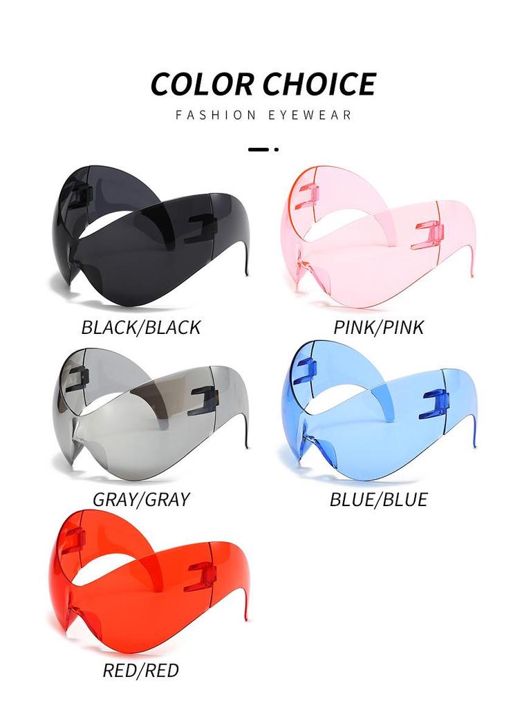 Xiaohongshu Unisex Cat-Eye Cycling Sunglasses: One-Piece Sporty European & American Style