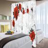 2 Pieces, 3D Space Retro Abstract Rose Curtains -30% Blackout - Suitable for Living Room, Bedroom, Valentine's Day Home Decorati