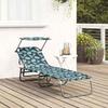 Folding Sun Lounger Multicolour 190 X 57 X 81 Cm Oxford Fabric