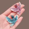 Chinese-style Blue-winged Bird Brooch, High-end Feminine Charm, Retro Brooch, Overcoat Suit, Corsage Design Sense