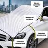 1 PC Car Half Car Cover Sunshade, Windshield Hood All-Season Protection Waterproof Dustproof Frostproof Portable Car Cloth, Outdoor Indoor Foldable