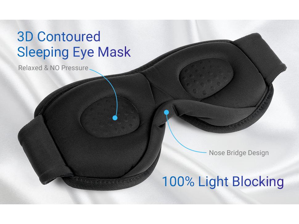 3D Stereo Shading Sleep Eye Mask - Unisex, Breathable, Light-Blocking for Adults and Students