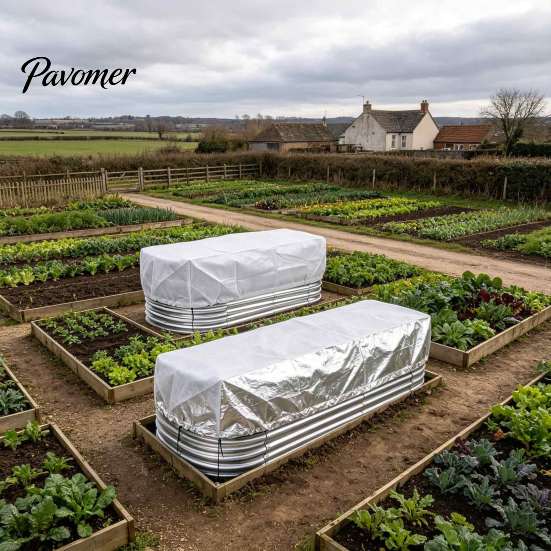 Heavy Duty Plant Frost Blanket Winter Protection Cover for Raised Garden Bed, with Aluminum Liner, Drawstring Closure, Reusable Freeze Insulation 4 x