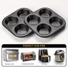 2Pcs 4/6 Cups Muffin Baking Pan Non-Stick Cake Mold Eco-Friendly Mini Cupcake Pan  Pastry Making