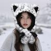Warm Christmas Elk Hat Plush Ear Protection Cap Lovely Reindeer Antler Hat  Daily