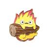 Anime Cartoon Flame Brooch - Cute, Versatile, and Funny Accessory for Students