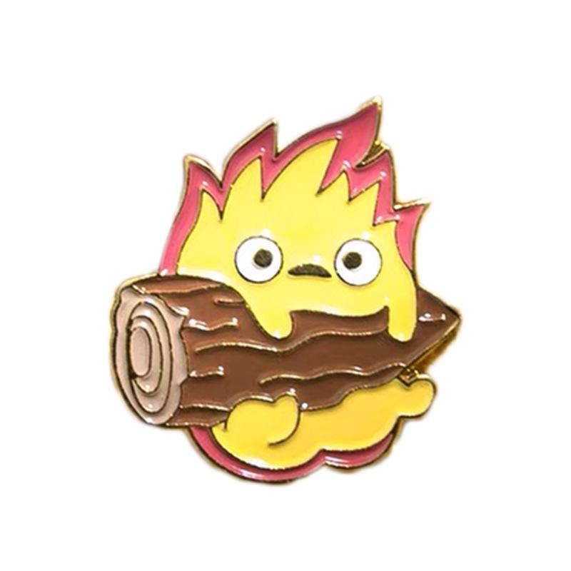 Anime Cartoon Flame Brooch - Cute, Versatile, and Funny Accessory for Students