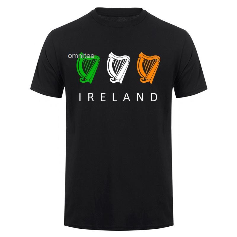 Retro Ireland Flag Irish T Shirt Cool Design Irish Lucky Shamrock St Patricks Day Tshirt Cotton Streetwear Tops HJ137