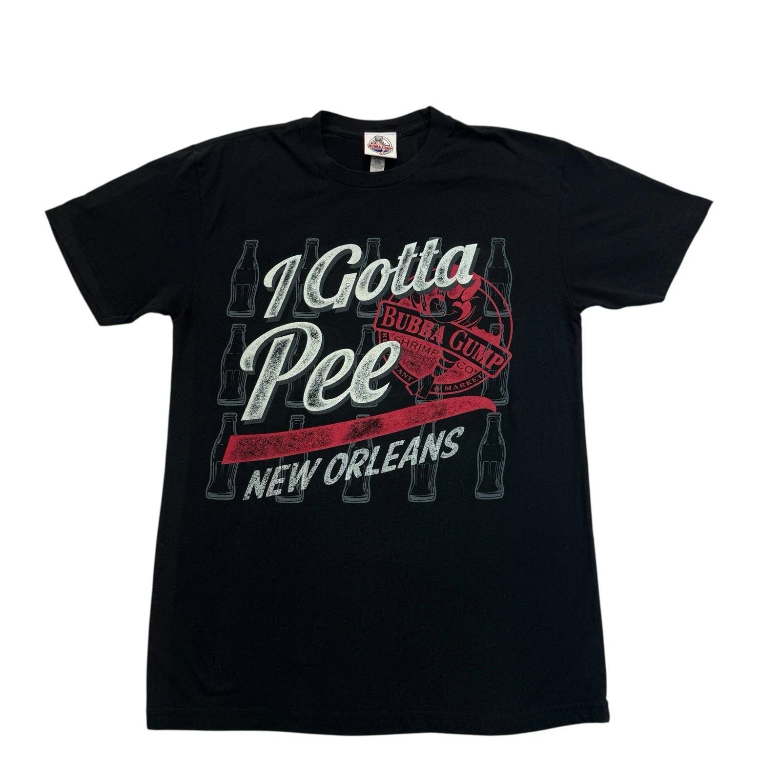 Bubba Gump Shrimp Shirt Mens Small S Black Red I Gotta Pee New Orleans 3XL