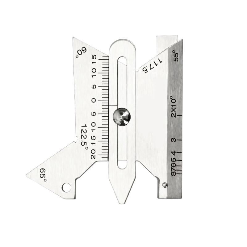 Welding Inspection Gauge Instrument, Steel Measuring Tool with Adjustable Slides for Width, Spacing, and Joint Preparation