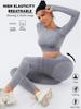 Ensemble de Yoga Femme Sans Couture à Séchage Rapide: Ensemble deux pièces élastique ajusté pour l'automne/l'hiver Fitness & Course à pied