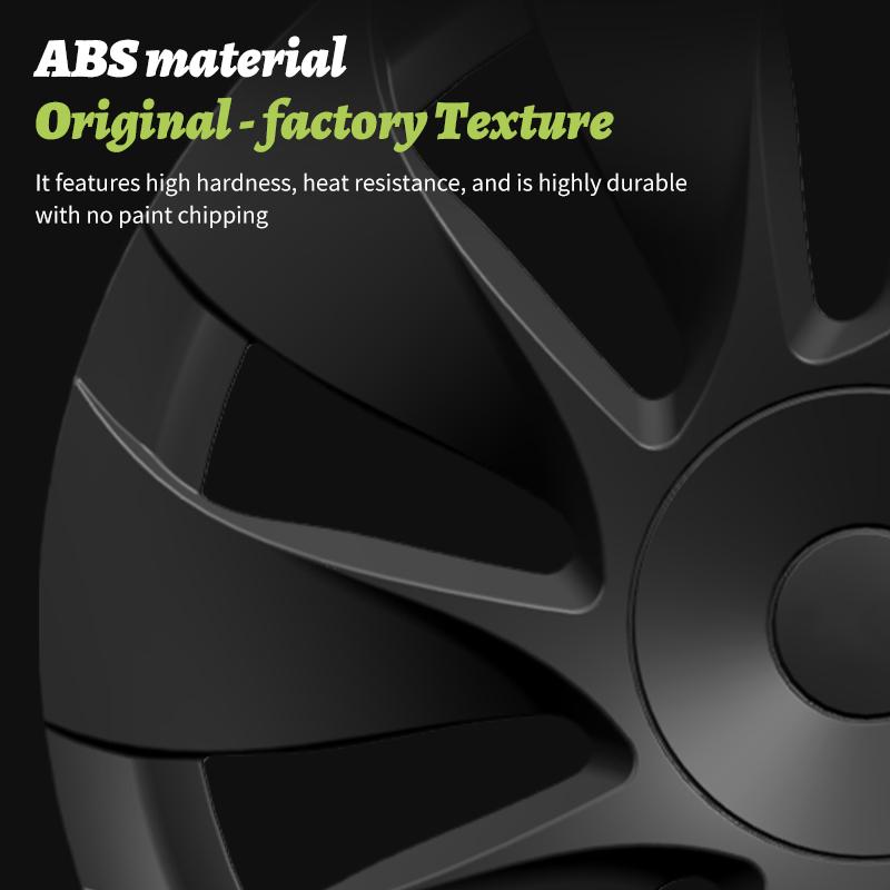 DRJQG1 4PCS for 2026 Model 3 Standard 18 inch Wheel Cover cobweb Style Hub Cover Cap Replacement Accessories Hubcaps Design for Tesla