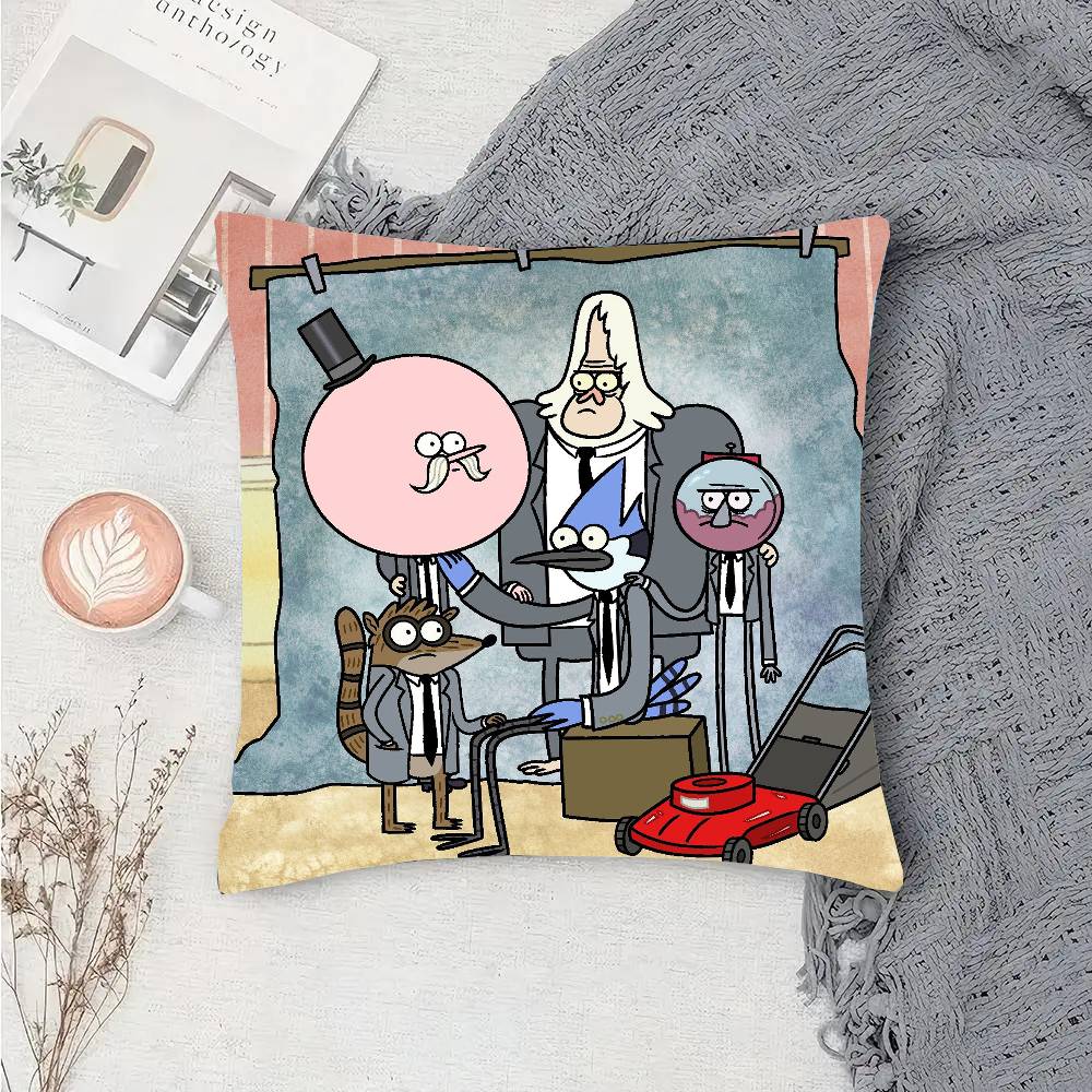 R-regular Cartoon Show Pillow Case Fashion Square Pillowcase Bedroom Sofa Room Ins Decoration Leisure