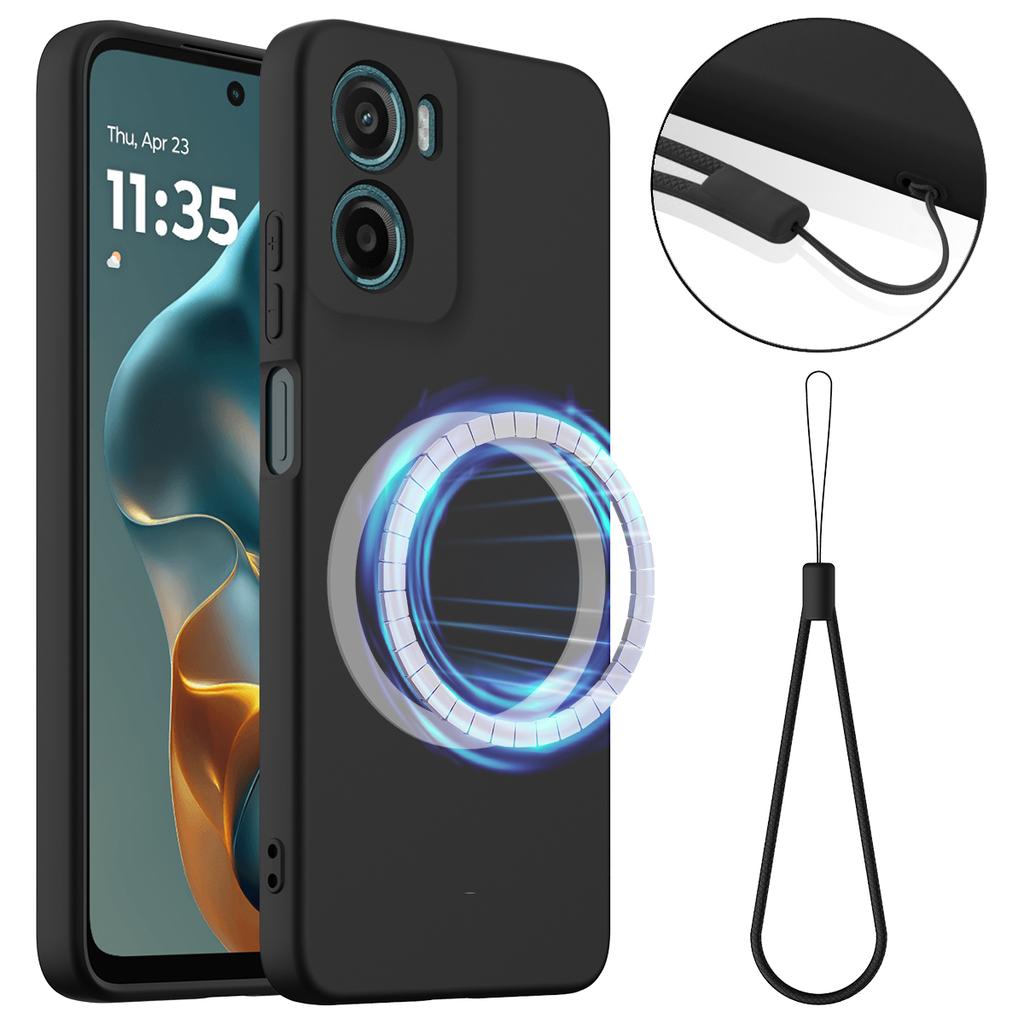 For Motorola Moto G06 Power 4G/Motorola Moto G06 4G Magnetic Case Anti-Drop Liquid Silicone Phone Cover