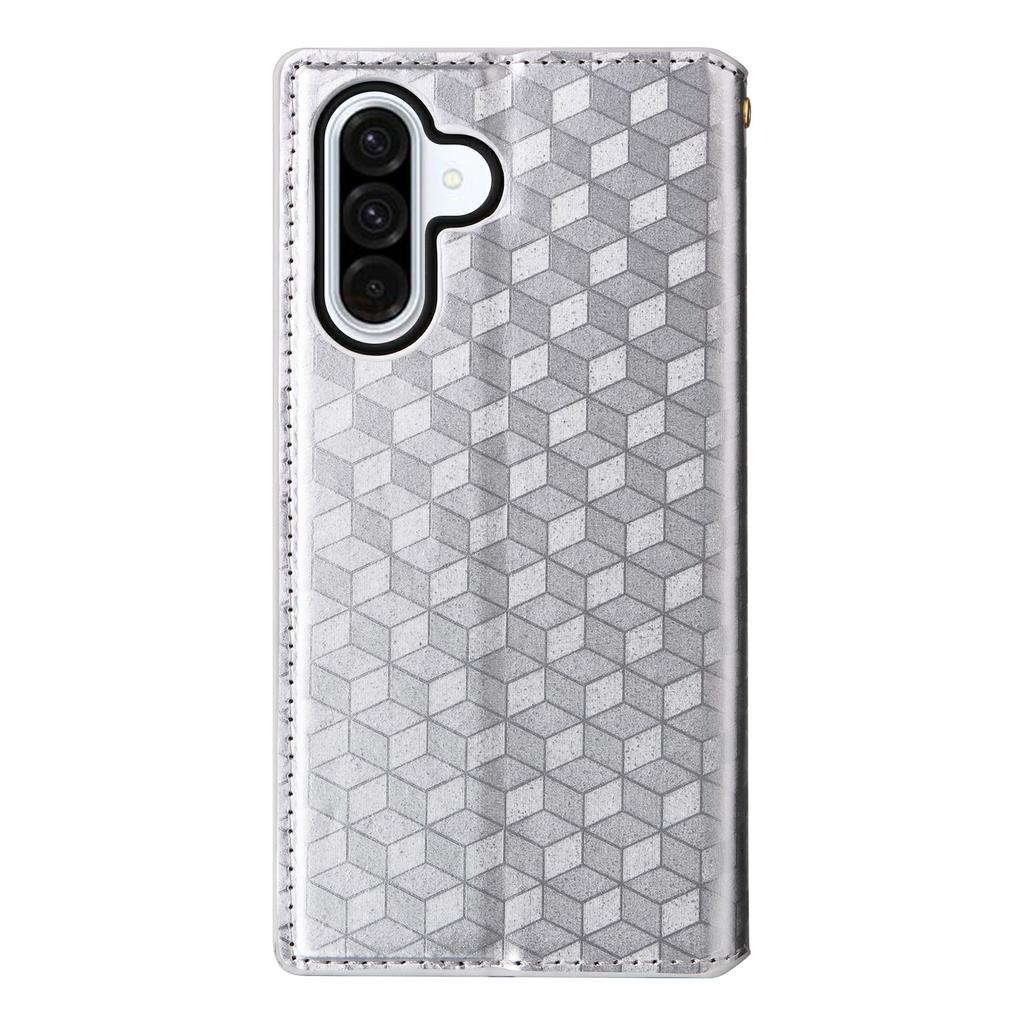For Samsung Galaxy A17 5G Case Wallet Rhombus Imprinted Leather Phone Cover