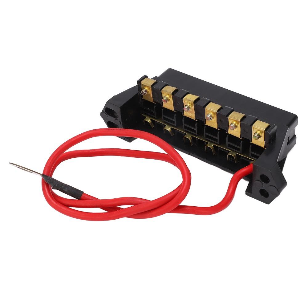 1 in 6 Out Fuseing Block 6 Way Distribution Block Universal Fit Fuseing Box  Automotive