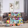 The Secret Life of Pets Flannel Blanket  Warm Soft Throw Blanket for Home Decor Travel Funny Bedspread Sofa Bed Cover