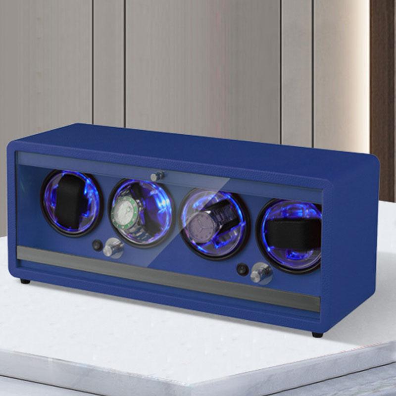 4 Slot Watch Winders Automatic Winding Watch Box Mechanical Wrist Watches Rotator Winding Device Leather Watches Winder
