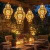 Solar Hanging Lights, Moroccan Style Waterproof Outdoor Lanterns, Solar Powered Garden Lighting for Yard Patio Decor