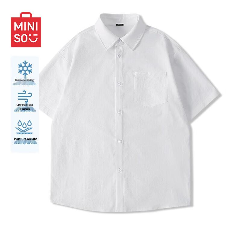 MINISO Men s Ice Silk Short-Sleeve Polo Shirt L