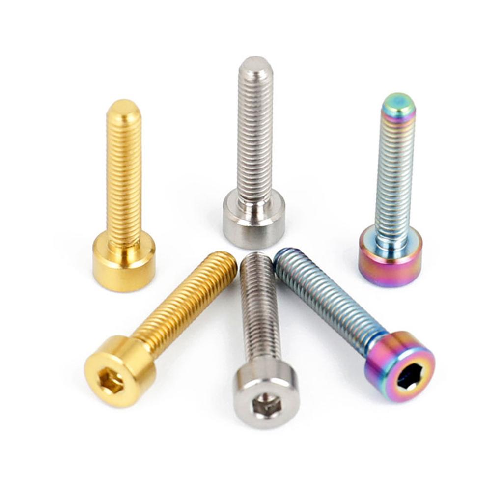 M4x13.5mm/M4x20mm Lightweight Bolt Rust resistant Bolt Colorful Bolt Titanium Alloy Bolts Durable for Fixed Handlebars