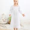 Girls Princess Sleep Dress Soft Cotton Mother Daughter Nighgown Ensuring Comfort Wear for Home or Pajama Parties